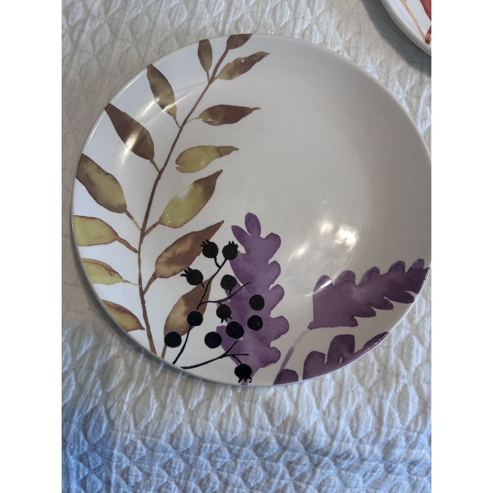 Crate and Barrel Plates Kelley Ventura Autumn Foliage 8" Salad Portugal 1 Plate